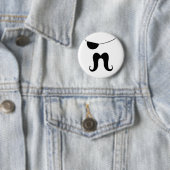 Badge Rond 5 Cm Moustache de pirate (En situation)