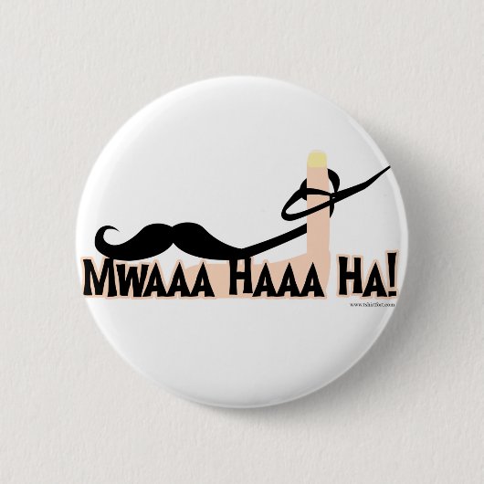 Badge Rond 5 Cm Moustache de tournoiement mauvaise (Devant)