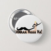 Badge Rond 5 Cm Moustache de tournoiement mauvaise (Devant & derrière)