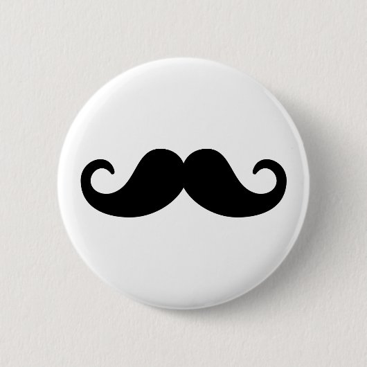 Badge Rond 5 Cm Moustache drôle (Devant)