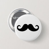 Badge Rond 5 Cm Moustache drôle (Devant & derrière)