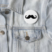 Badge Rond 5 Cm Moustache drôle (En situation)