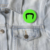 Badge Rond 5 Cm Moustache en fer à cheval (En situation)