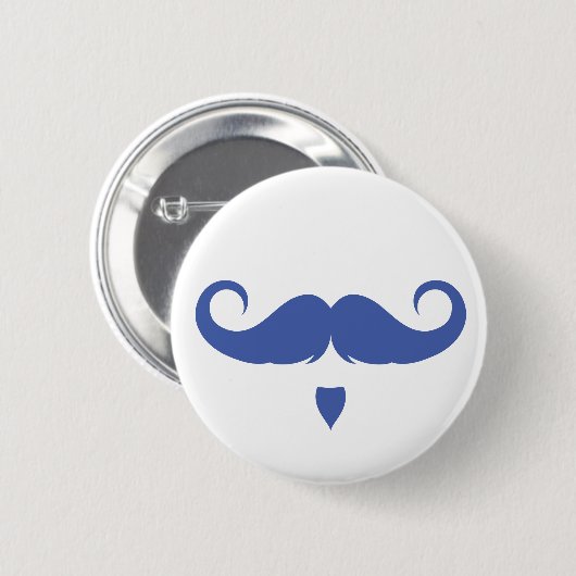 Badge Rond 5 Cm Moustache guidon personnalisable (Devant & derrière)