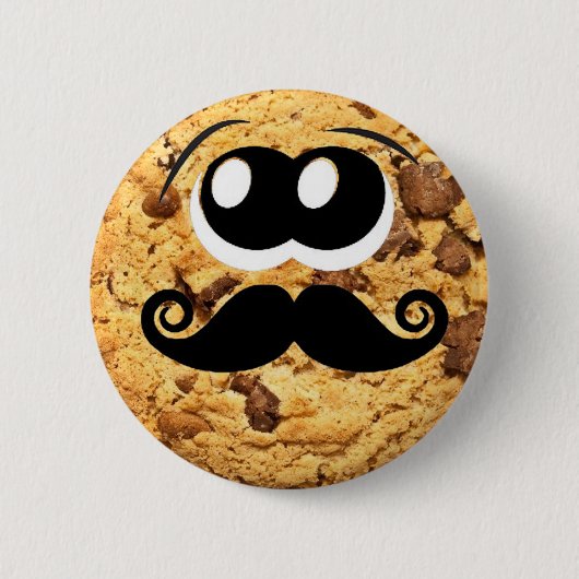 Badge Rond 5 Cm Moustache mignonne à la mode originale fraîche de (Devant)