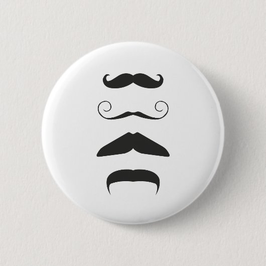 Badge Rond 5 Cm Moustache multiple (Devant)