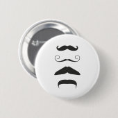 Badge Rond 5 Cm Moustache multiple (Devant & derrière)