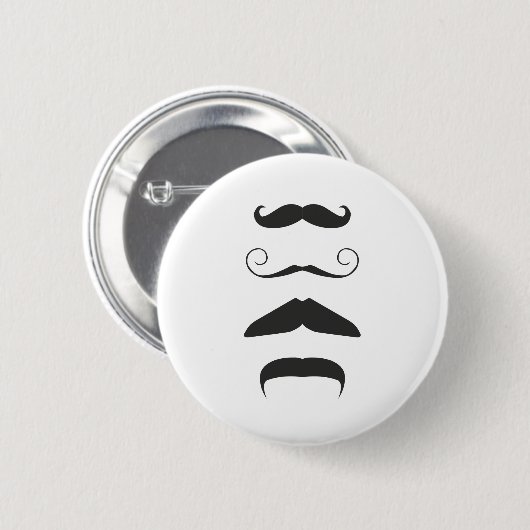 Badge Rond 5 Cm Moustache multiple (Devant & derrière)