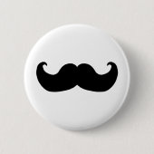Badge Rond 5 Cm Moustache noire (Devant)