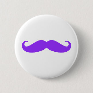 Badge Rond 5 Cm Moustache pourpre Stache