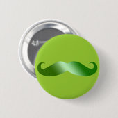 Badge Rond 5 Cm Moustache verte (Devant & derrière)