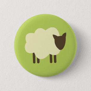 Badge Rond 5 Cm Mouton