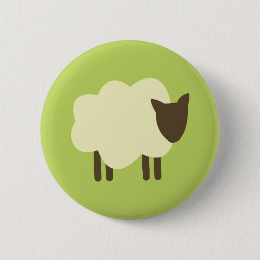 Badge Rond 5 Cm Mouton (Devant)