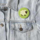 Badge Rond 5 Cm Mouton (En situation)