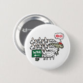 Badge Rond 5 Cm Mouton anti-guerre (Devant & derrière)