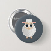 Badge Rond 5 Cm Mouton blanc (Devant & derrière)