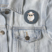 Badge Rond 5 Cm Mouton blanc (En situation)