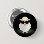 Badge Rond 5 Cm Mouton cool (Devant & derrière)