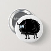 Badge Rond 5 Cm mouton noir (Devant & derrière)