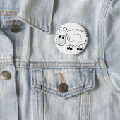 Badge Rond 5 Cm Moutons (En situation)