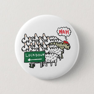 Badge Rond 5 Cm Moutons antiblocage