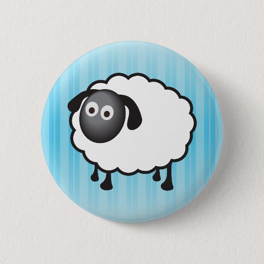 Badge Rond 5 Cm Moutons blancs (Devant)
