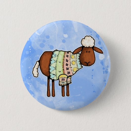 Badge Rond 5 Cm moutons de chandail (Devant)