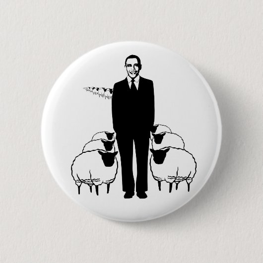 Badge Rond 5 Cm Moutons d'Obama (Devant)