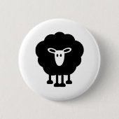 Badge Rond 5 Cm Moutons drôles (Devant)