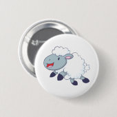 Badge Rond 5 Cm Moutons heureux (Devant & derrière)