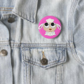 Badge Rond 5 Cm Moutons mignons de bande dessinée (En situation)