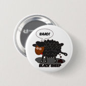 Badge Rond 5 Cm Moutons noirs (Devant & derrière)