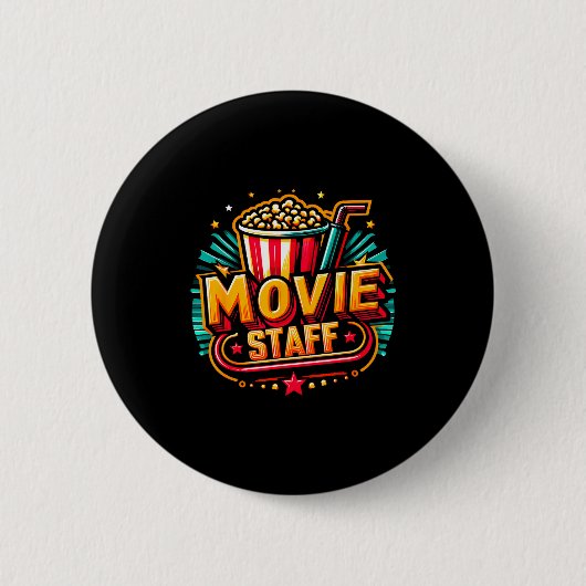 Badge Rond 5 Cm Movie Staff Party Night Behind The Scene Awesomene (Devant)