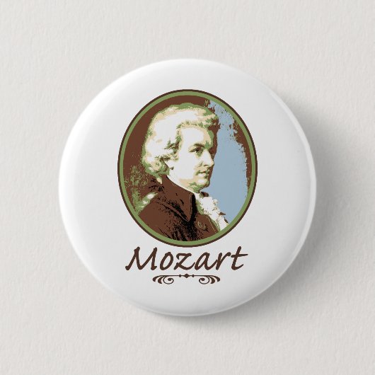 Badge Rond 5 Cm Mozart (Devant)