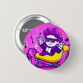 Badge Rond 5 Cm Mozart's Musical Carousel Extravaganza! (Devant & derrière)