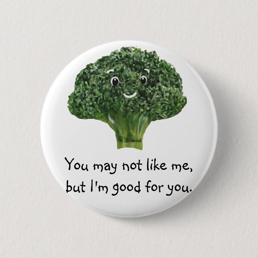 Badge Rond 5 Cm Mr.Broccoli (Devant)