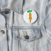 Badge Rond 5 Cm Mr.Carrot dans le blanc (En situation)