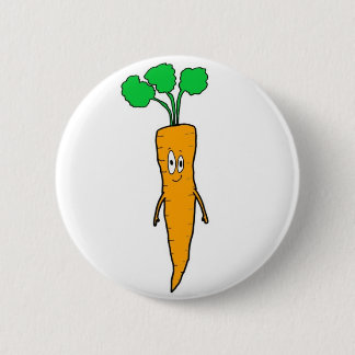Badge Rond 5 Cm Mr.Carrot dans le blanc