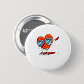 Badge Rond 5 Cm Mr Right Valentines Day Humor Matching Couples 1  (Devant & derrière)