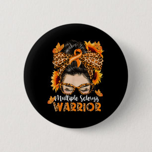 Badge Rond 5 Cm Ms Multiple Sclerosis Guerrier Sensibilisation Ora