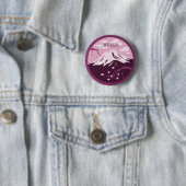 Badge Rond 5 Cm Mt. Fuji (rose) (En situation)