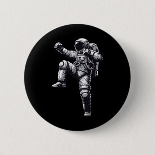 Badge Rond 5 Cm Muay Astronaut Thaï Kickboxing