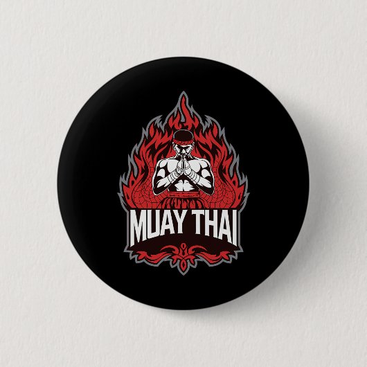 Badge Rond 5 Cm Muay Thai - Boxe thaïlandaise traditionnelle (Devant)