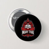 Badge Rond 5 Cm Muay Thai - Boxe thaïlandaise traditionnelle (Devant & derrière)