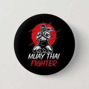 Badge Rond 5 Cm Muay Thai Fighter Martial Arts Boxe Hob