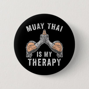 Badge Rond 5 Cm Muay Thai Fighter Martial Arts Sport Muay Thai