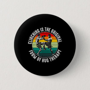 Badge Rond 5 Cm Muay Thai Fighter Pour Hommes Papa Boys Thai Kickb