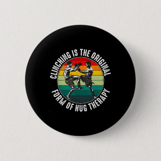 Badge Rond 5 Cm Muay Thai Fighter Pour Hommes Papa Boys Thai Kickb