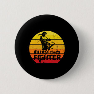 Badge Rond 5 Cm Muay Thai Fighter Thai Boxe Martial Arts Combat