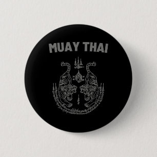 Badge Rond 5 Cm Muay Thai Mma Combat Tatouage Jumeau Tigre Kickbox